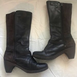 Merrill Leather and Suede Waterproof Boots.